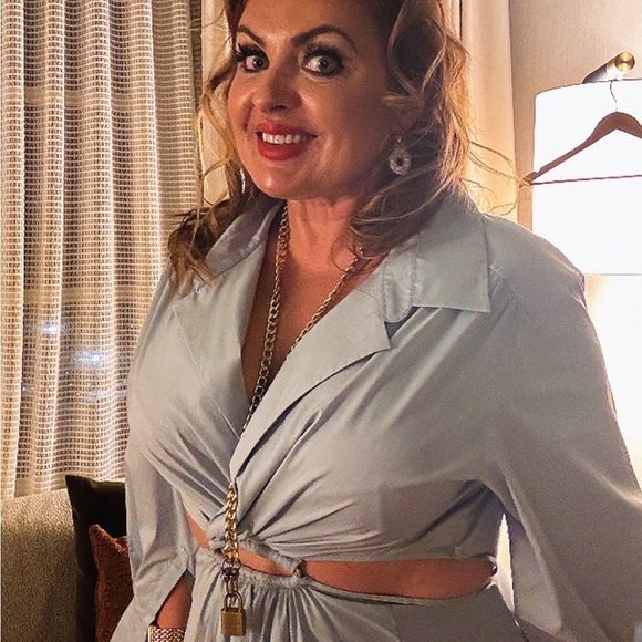 Jonathan Simkhai Stylish cut out Maxi blue Wrap Dress - Picture 2 of 6